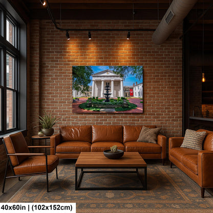 Old State House Museum Courtyard Fountain - Little Rock Arkansas September Photography Print