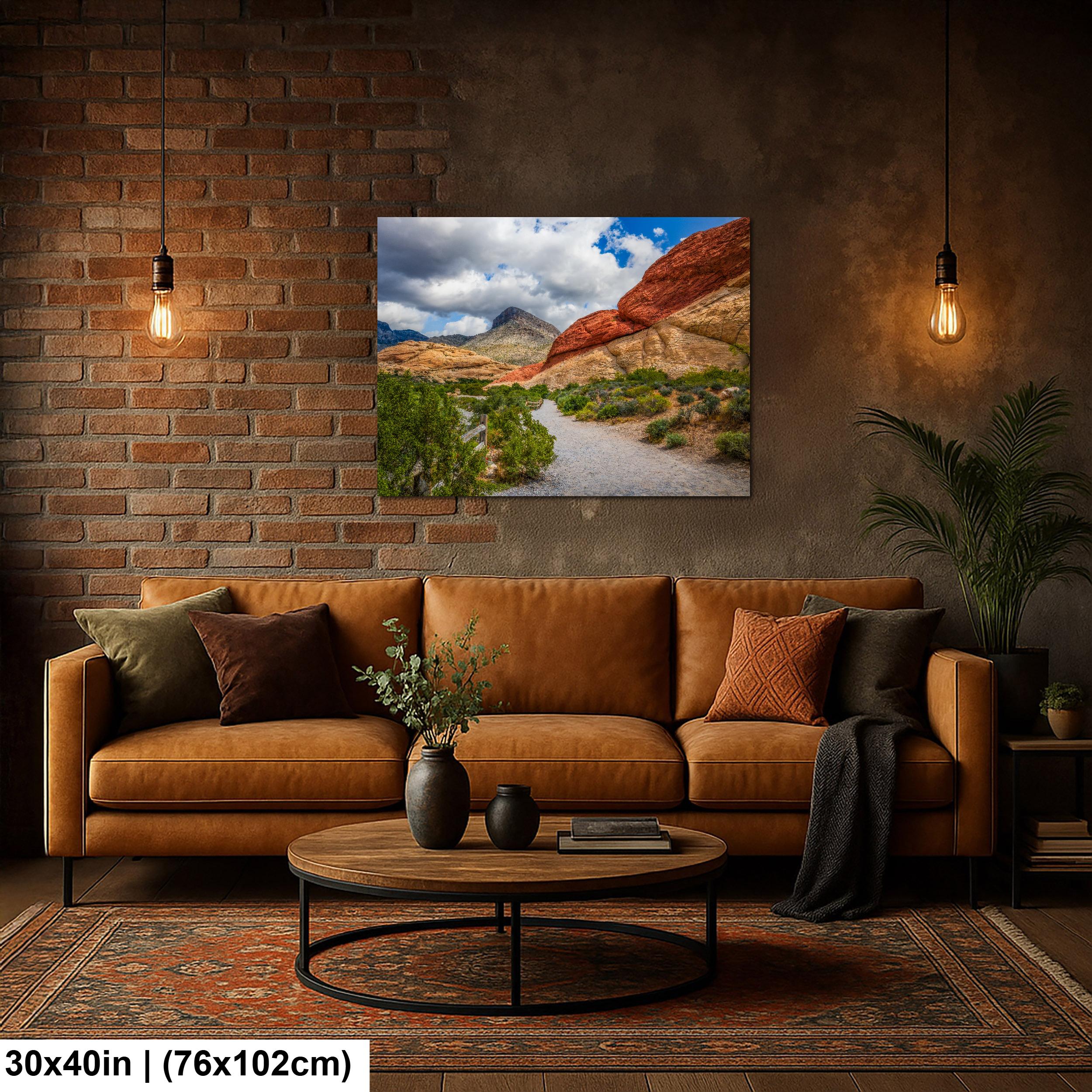 Painted Sandstone: Red Rock Canyon Las Vegas Nevada Photography Wall Art