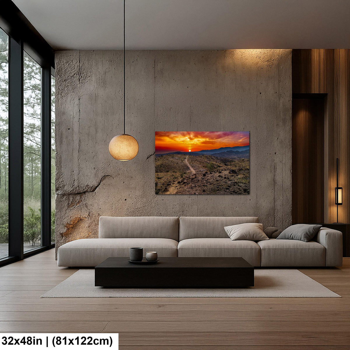 Desert Trail: Mecca Hills California Sunset Landscape Photography Wall Art