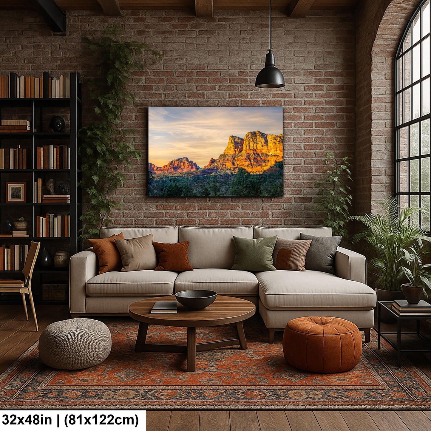 Sedona Red Rocks at Sunset Photography Print, Arizona Desert Landscape, Southwestern Wall Art, Golden Hour Nature Decor