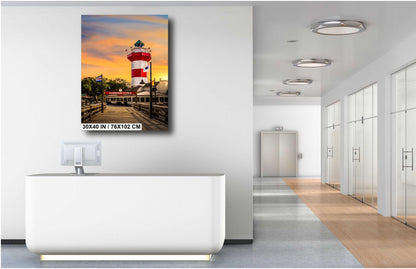 Harbour Town Glow: Sunset at Hilton Head Island South Carolina Print Wall Art Nautical Photography Aluminum/Acrylic/Metal/Canvas