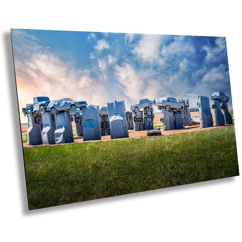 Carhenge Nebraska Stonehenge Automotive Tribute Photography Wall Art