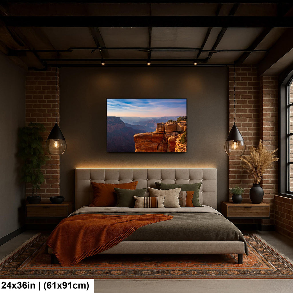 Grand Canyon Sunset Photography Wall Art, North Rim Canyon Overlook