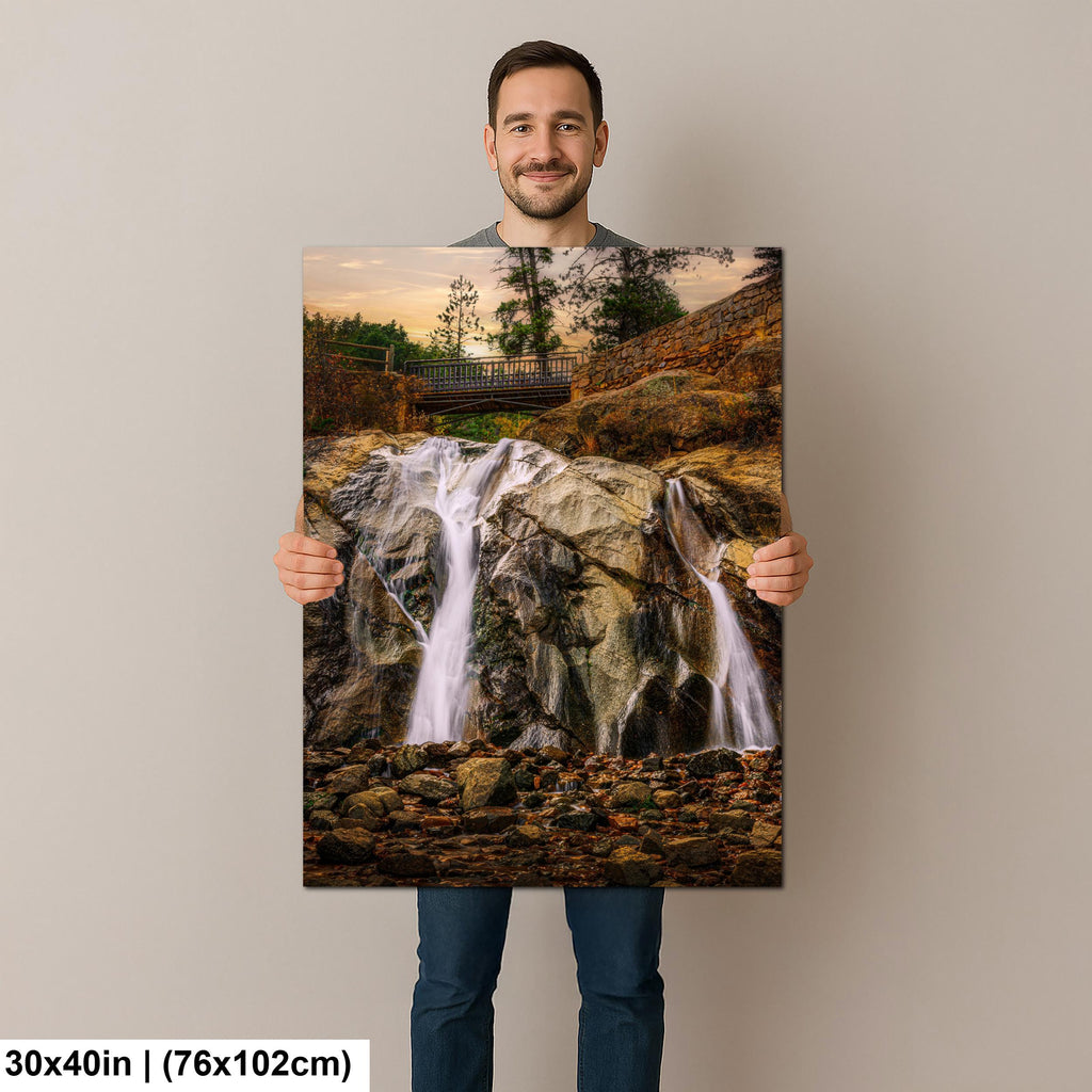 Helen Hunt Falls Evening Photography Print, North Cheyenne Canyon Colorado Springs, Rocky Mountains Waterfall Wall Art