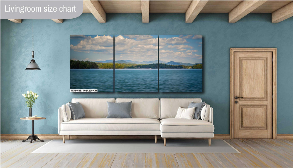Lake Keowee’s Blue Skies and Calm Waters South Carolina Print Wall Art Photography Aluminum/Acrylic/Metal/Canvas Nature Home Decor