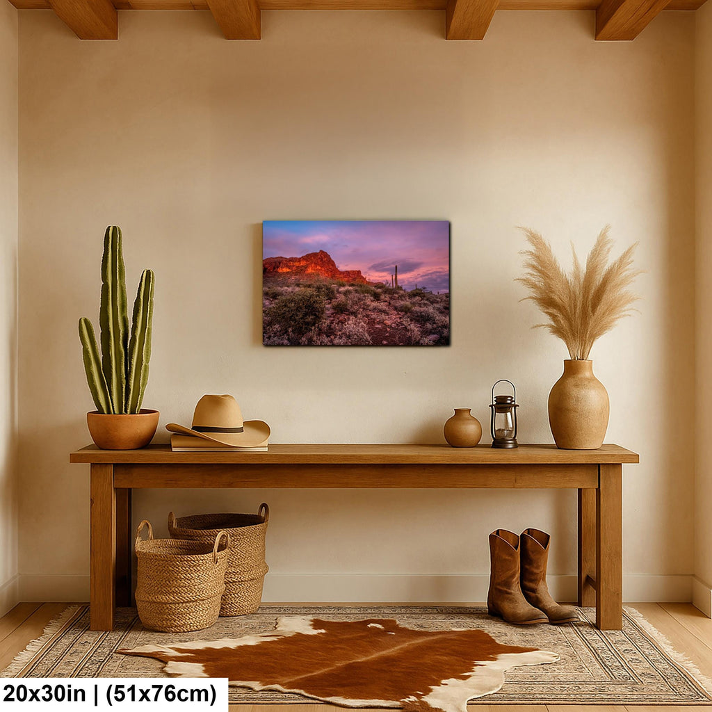 Gold Canyon Desert Twilight Hieroglyphic Trail Arizona Southwest Sunset Photography Wall Art