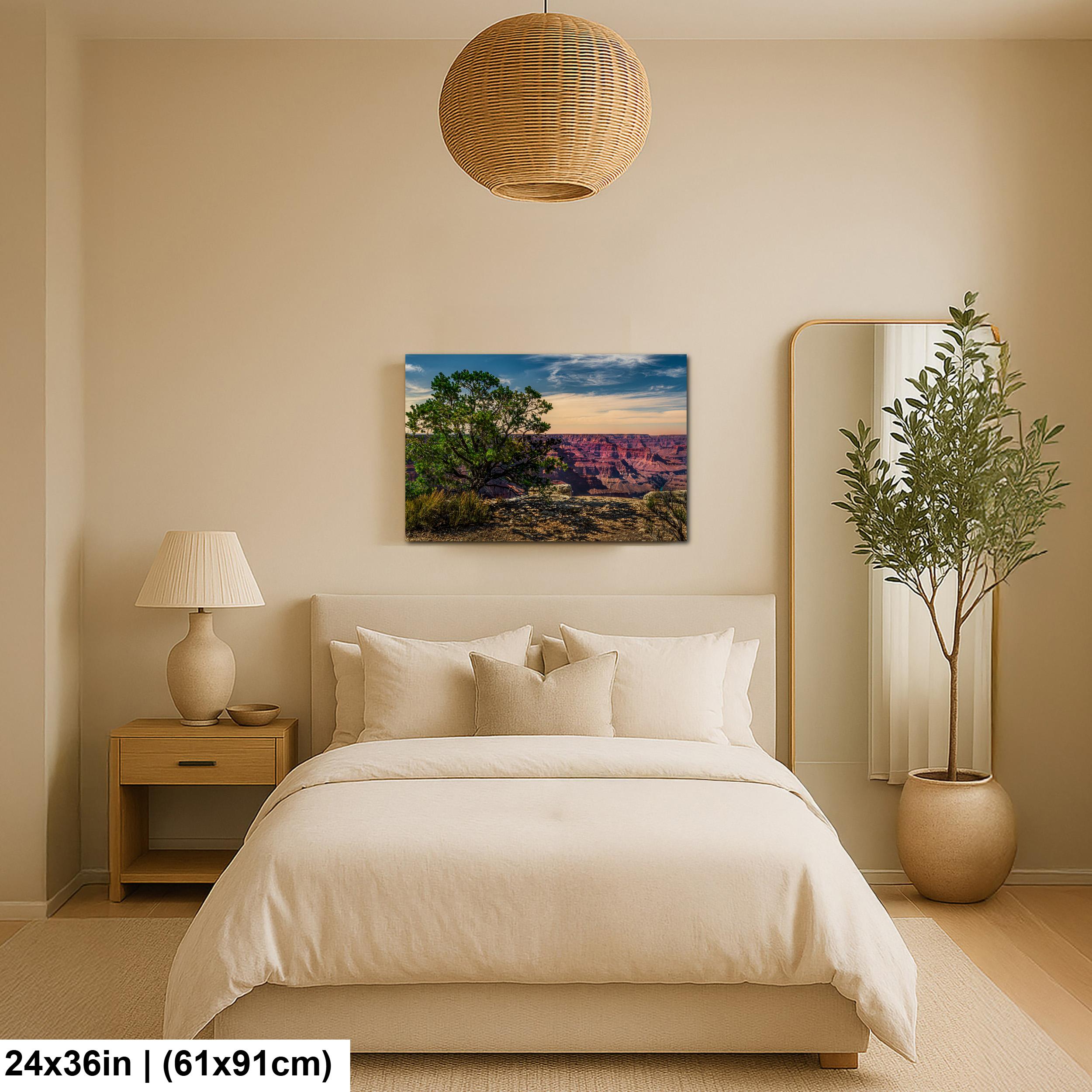Juniper Tree Overlooking Grand Canyon, South Rim Arizona Wall Art, Canyon Landscape Photography Print