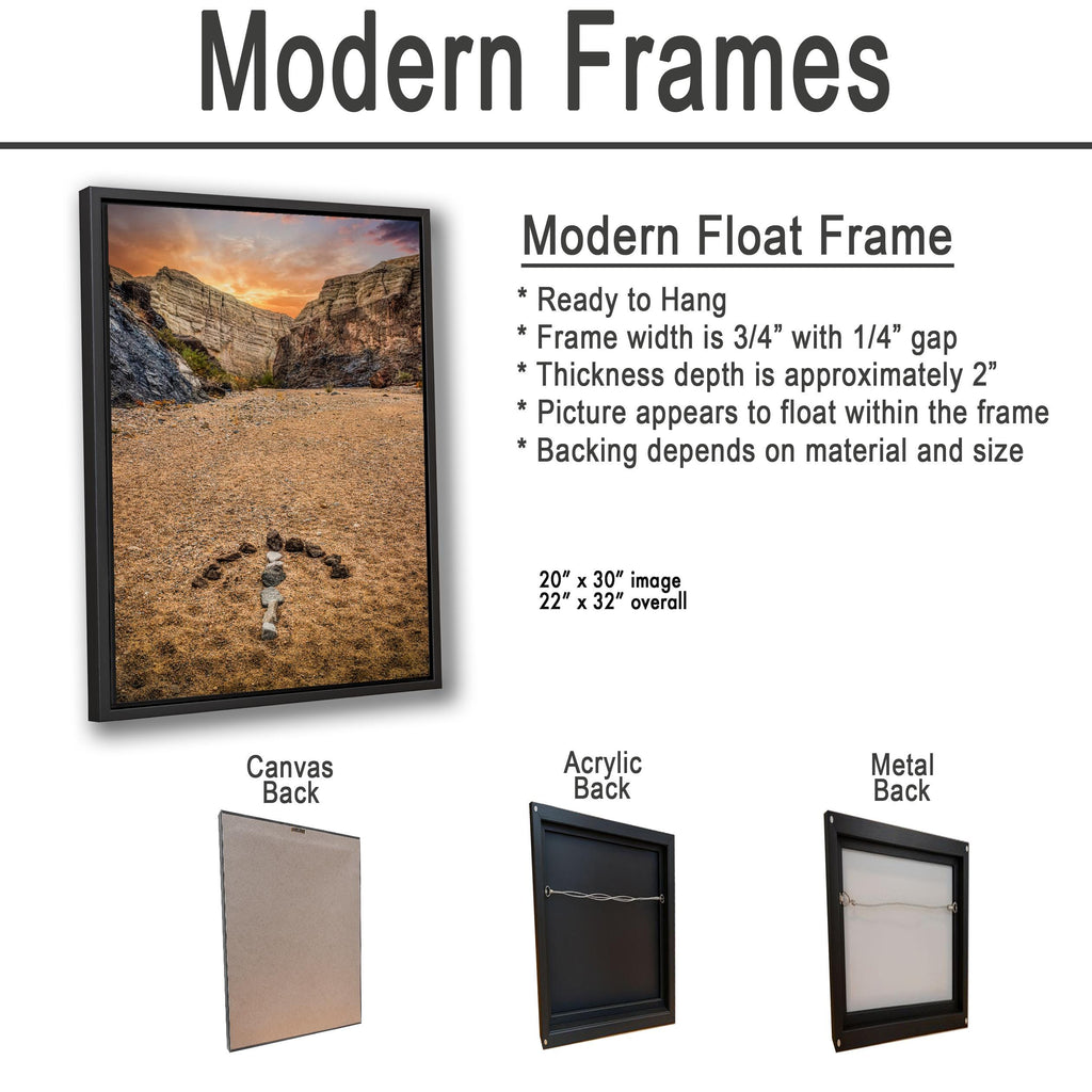 Desert Arrow: Painted Canyon Mecca Hills California Sunset Photo Wall Art