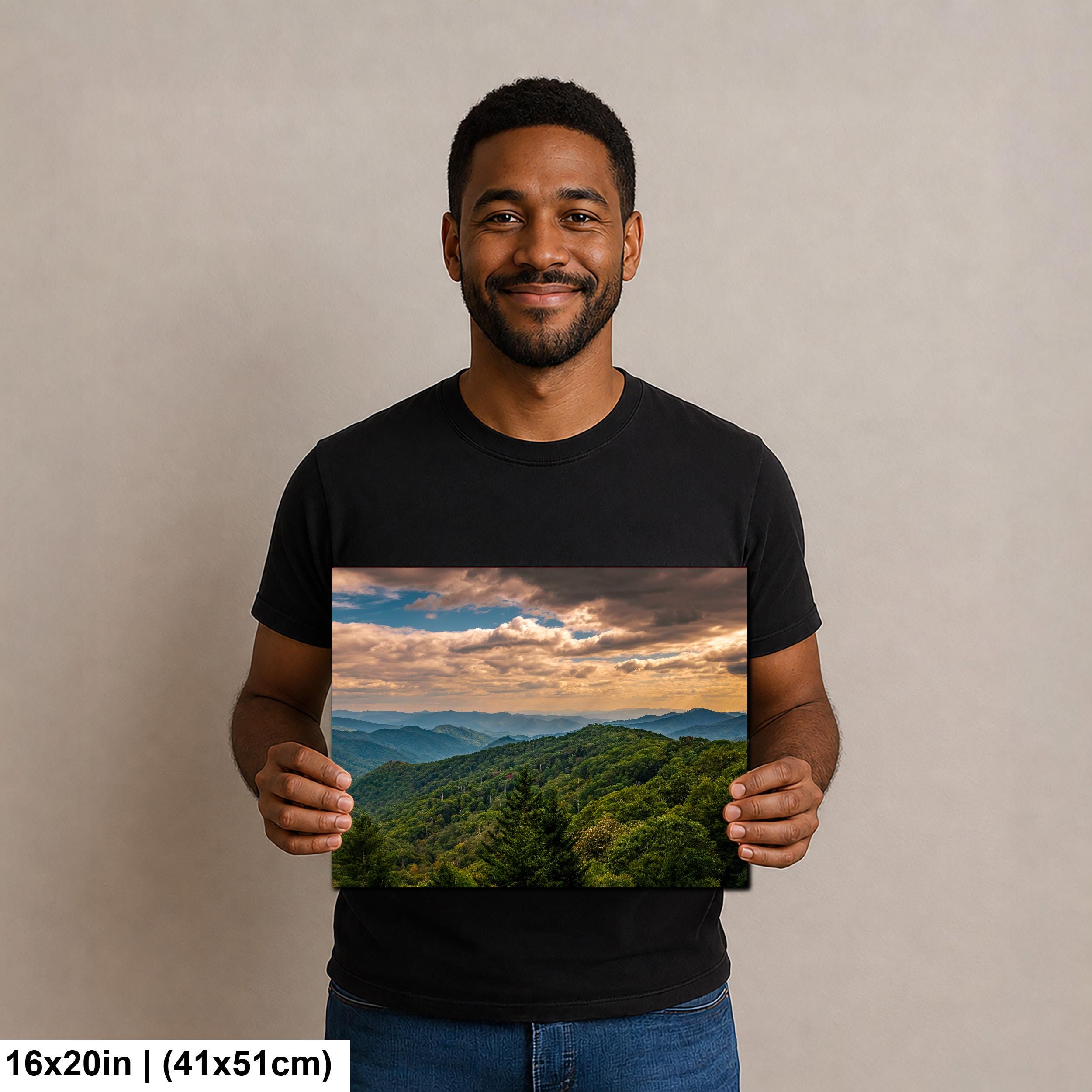 Distant Highlands: Great Smoky Mountains Tennessee Landscape Photo Wall Art