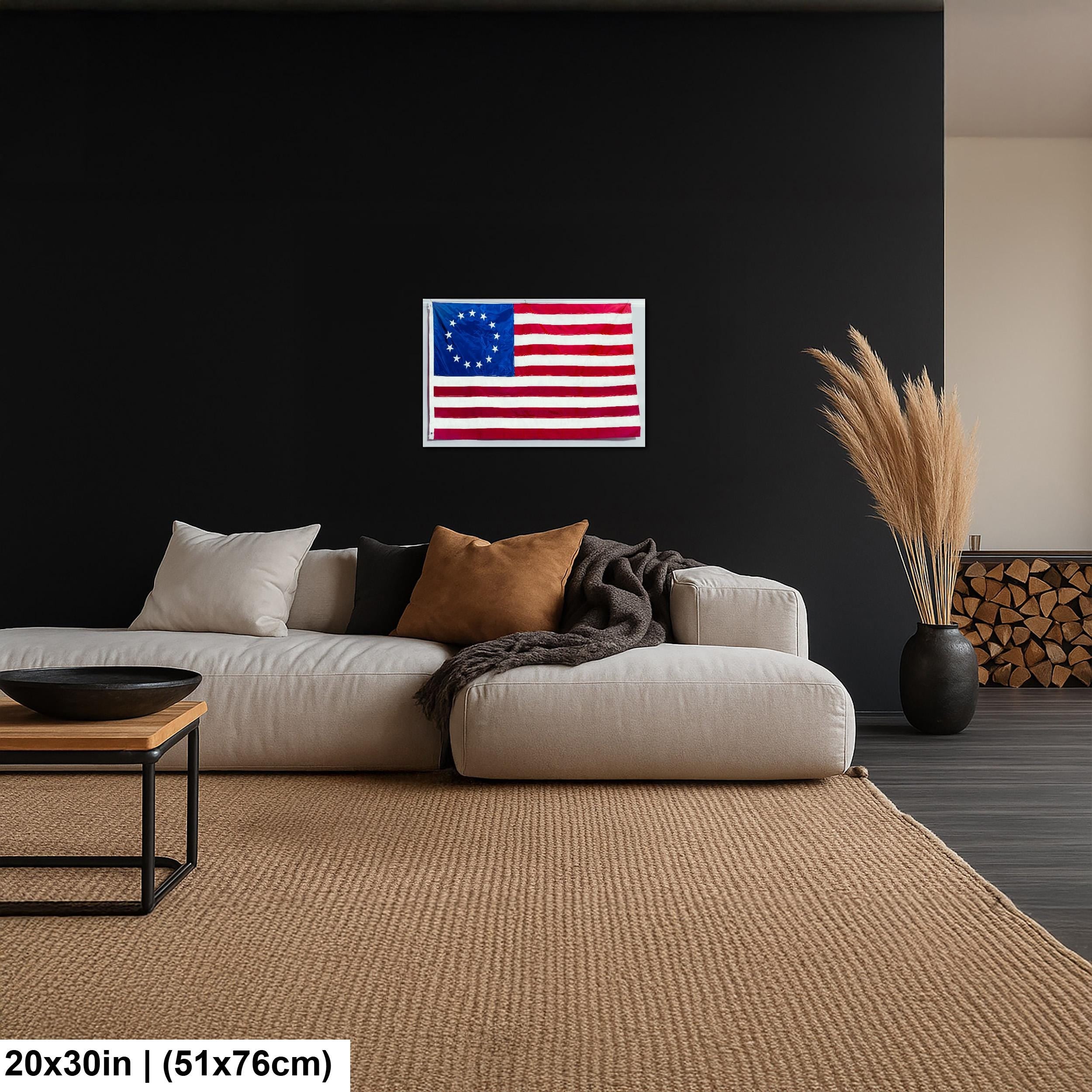 Betsy Ross American Flag, Thirteen Star U.S. Flag, Historic Patriotic Photography Print Wall Art
