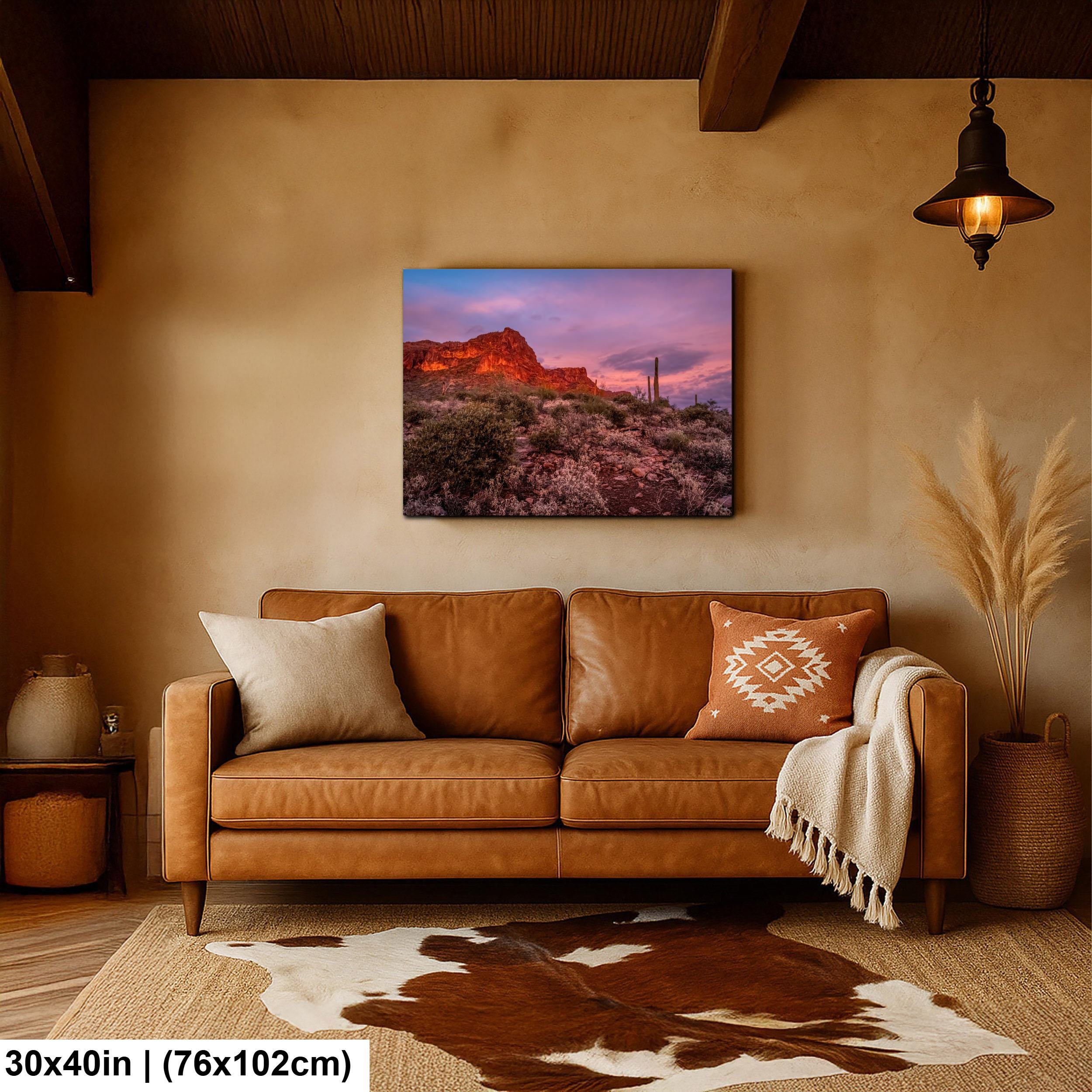 Gold Canyon Desert Twilight Hieroglyphic Trail Arizona Southwest Sunset Photography Wall Art