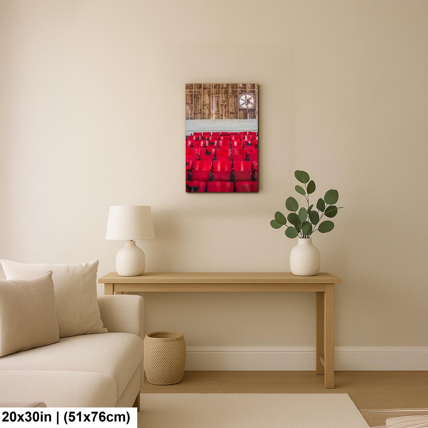 Vintage Red Fairground Seats Photography Print, Phoenix Arizona State Fair, Retro Theater Chairs Wall Art