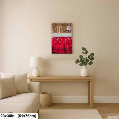 Vintage Red Fairground Seats Photography Print, Phoenix Arizona State Fair, Retro Theater Chairs Wall Art