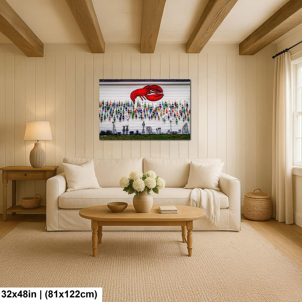 Lobster Buoy Display: Bar Harbor Maine Coastal Fishing Photography Wall Art