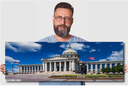 Oklahoma State Capitol Building Art Print: OKC Patriotic Photography