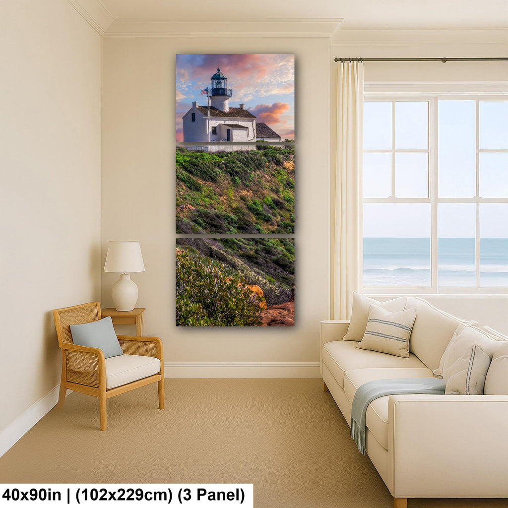 Beacon at Sunset: Point Loma Lighthouse San Diego California Photo Wall Art