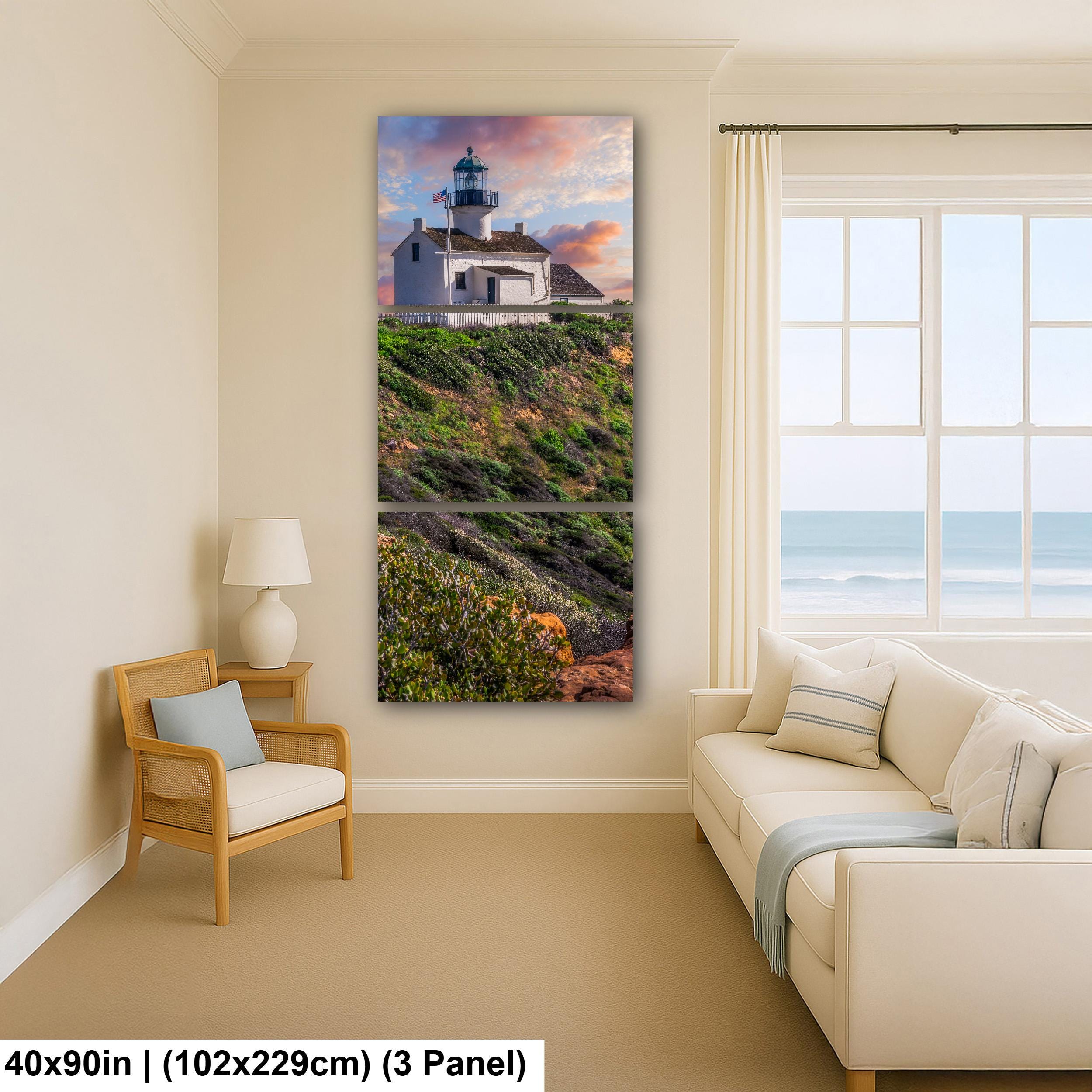 Beacon at Sunset: Point Loma Lighthouse San Diego California Photo Wall Art