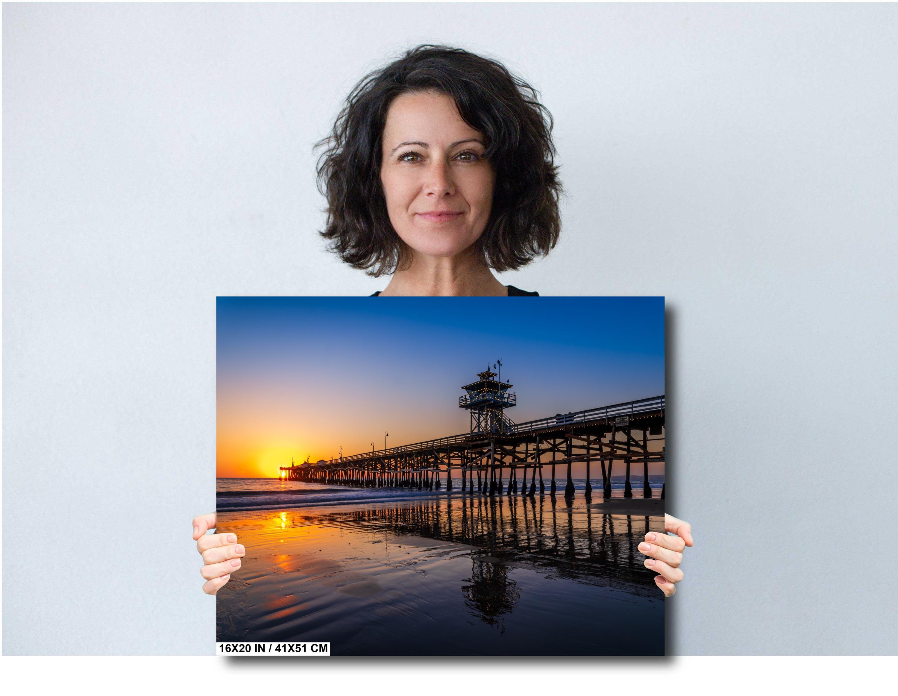 San Clemente Pier Sunset Print: Golden Hour Seascape Photography