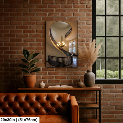 Spiral Staircase and Chandelier, Alabama State Capitol Wall Art