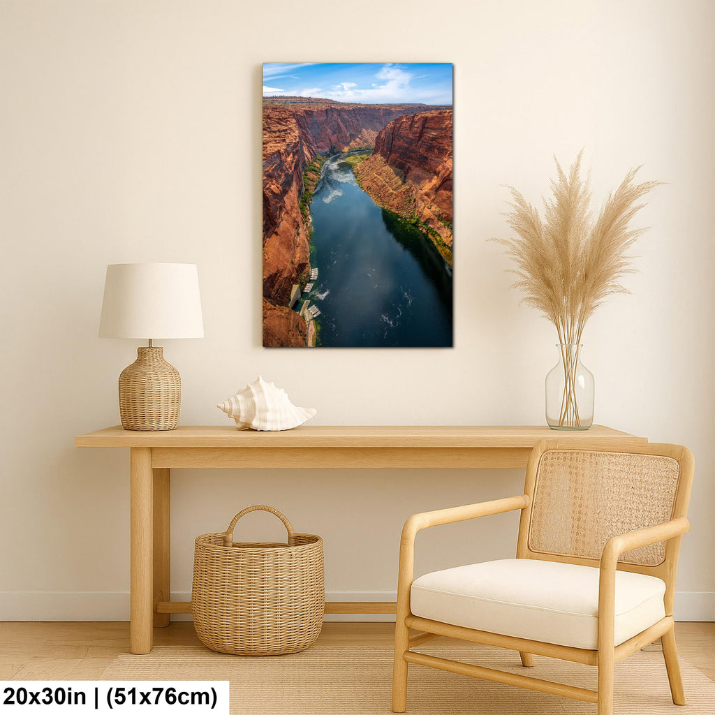 Colorado River Through Glen Canyon Cliffs Page Arizona Photography Print, Southwest Wall Art