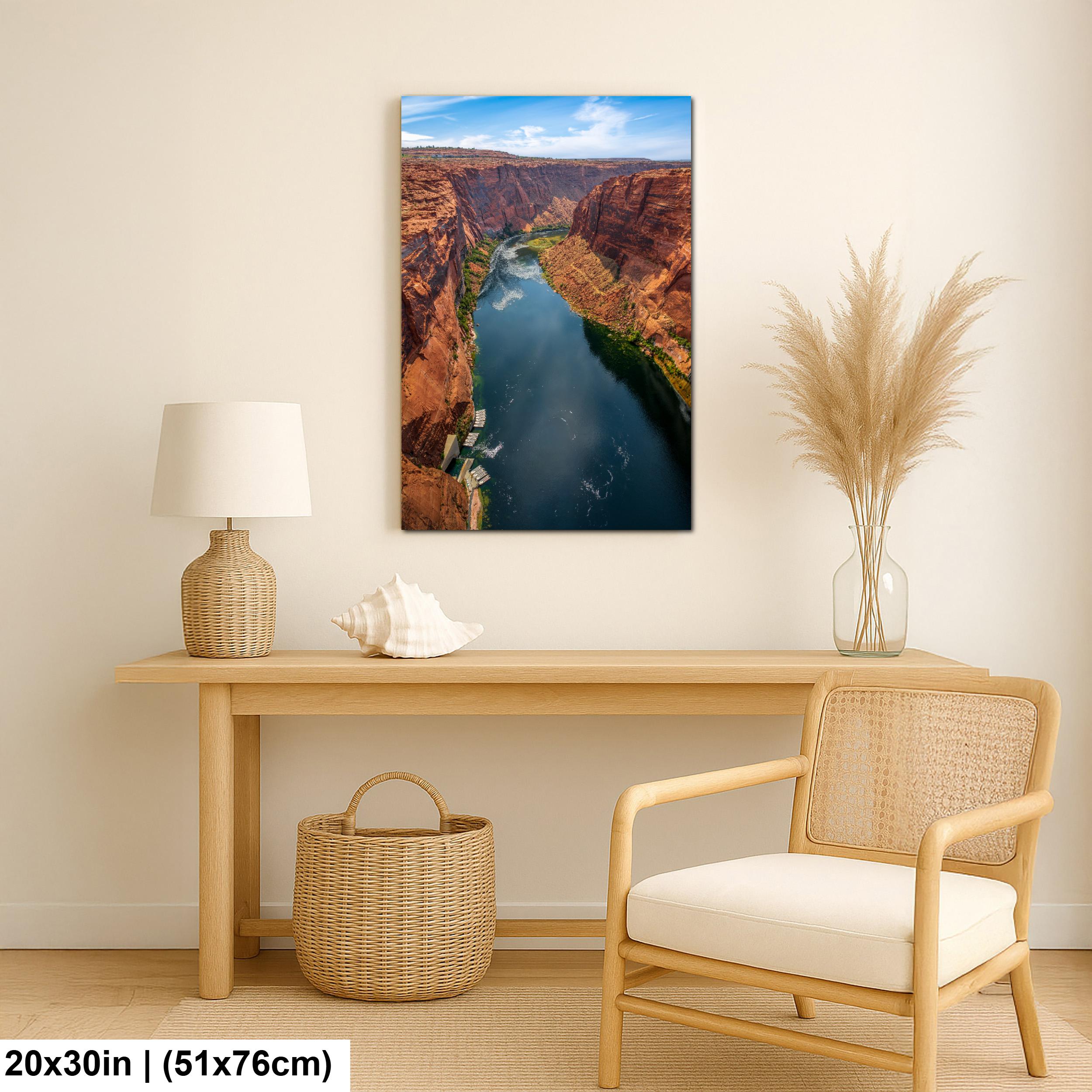Colorado River Through Glen Canyon Cliffs Page Arizona Photography Print, Southwest Wall Art