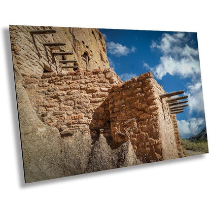 Ancient Abode: Exploring the Pueblo Home at Bandelier National Monument Los Alamos New Mexico Wall Art Print Aluminum/Acrylic/Metal/Canvas
