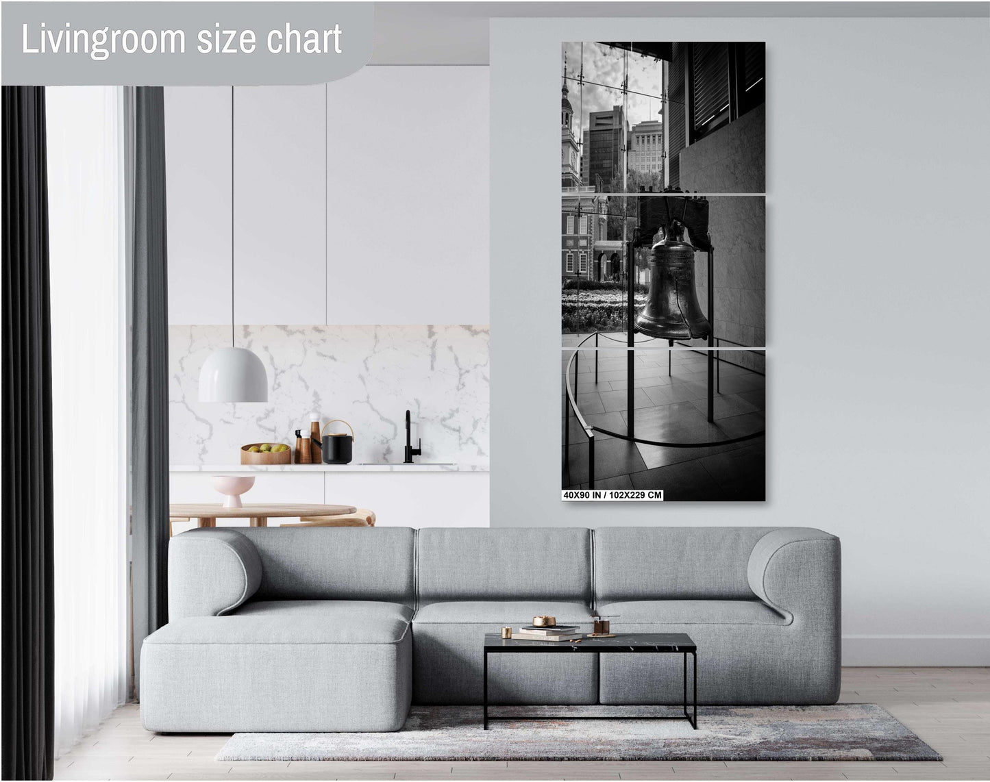 Liberty Bell Black and White Photography Print: Philadelphia Wall Art