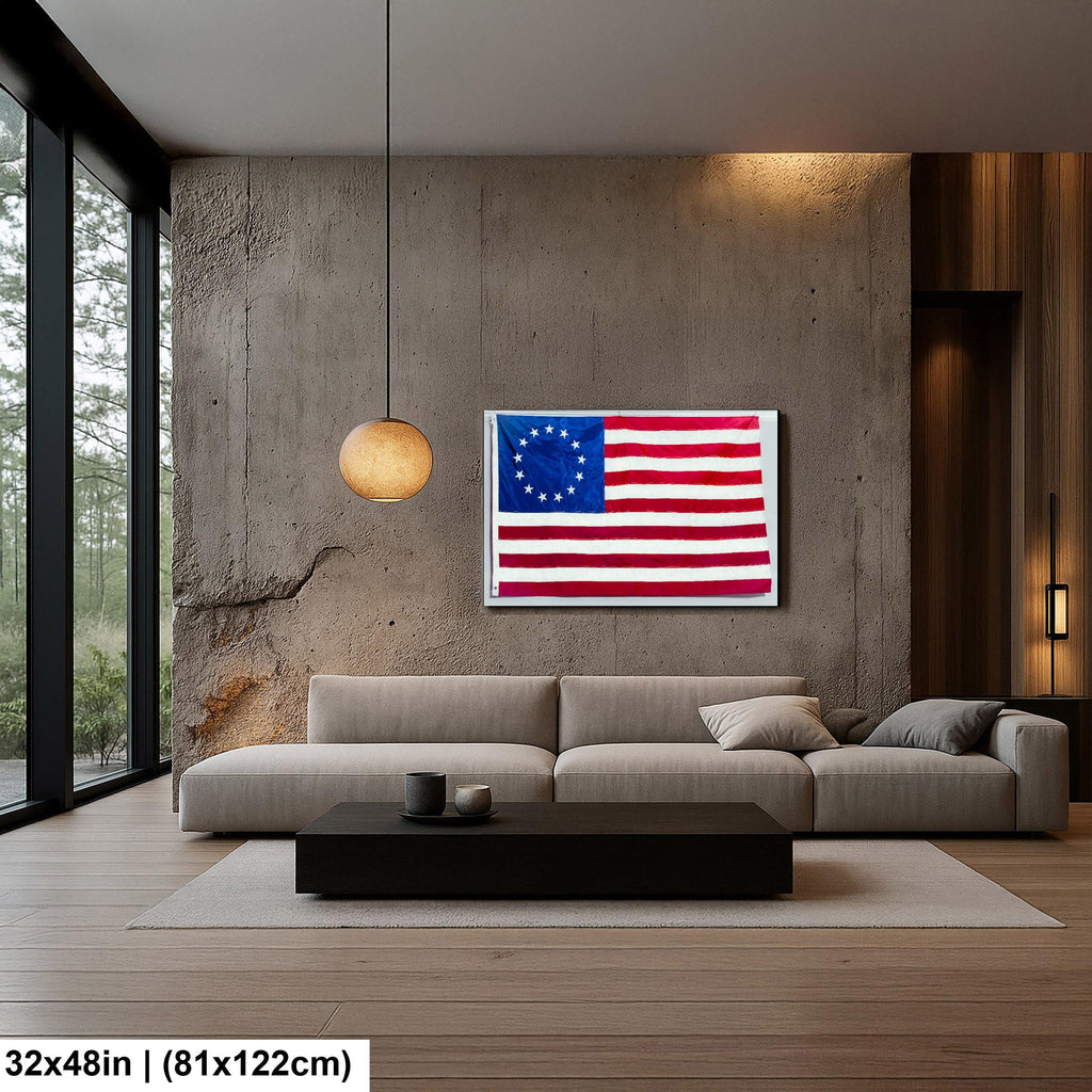 Betsy Ross American Flag, Thirteen Star U.S. Flag, Historic Patriotic Photography Print Wall Art