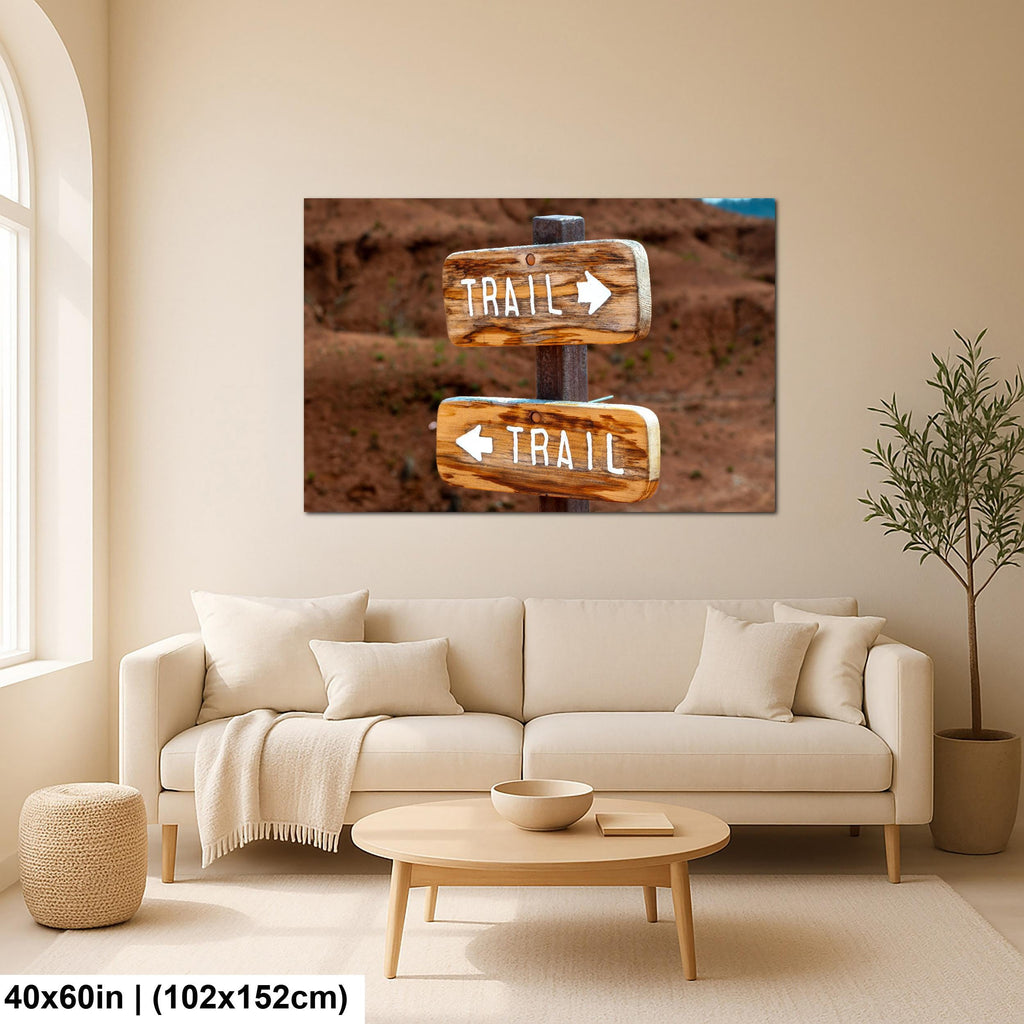 Pathfinder Choice: Rustic Arrow Trail Signs Wyoming Photography Wall Art
