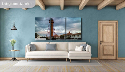 Sanibel Lighthouse Print – Florida Lighthouse Art | Nautical Wall Decor Canvas