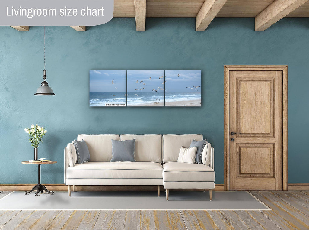 Seagulls Over Quiet Amelia Island Coastal Beach Florida Print Wall Art Photography Aluminum/Acrylic/Metal/Canvas Seascape Wildlife Decor