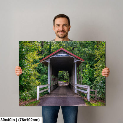 Fletcher Creek Bridge Covered Bridge - Little Rock Arkansas Photography Print