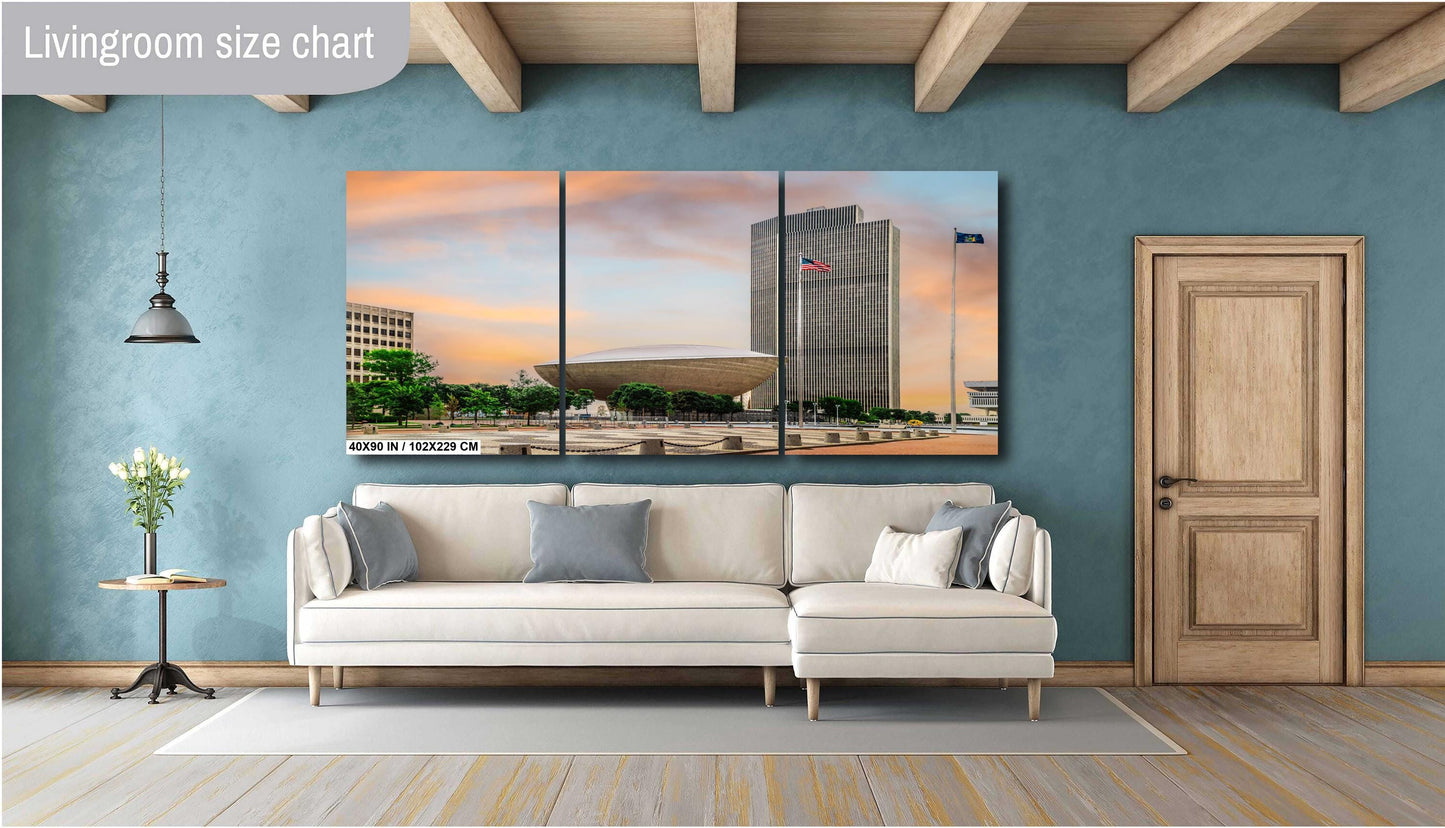 A Curve of Innovation: The Egg at Empire State Plaza Albany, New York Print Wall Art Architecture Photography Aluminum/Acrylic/Metal/Canvas