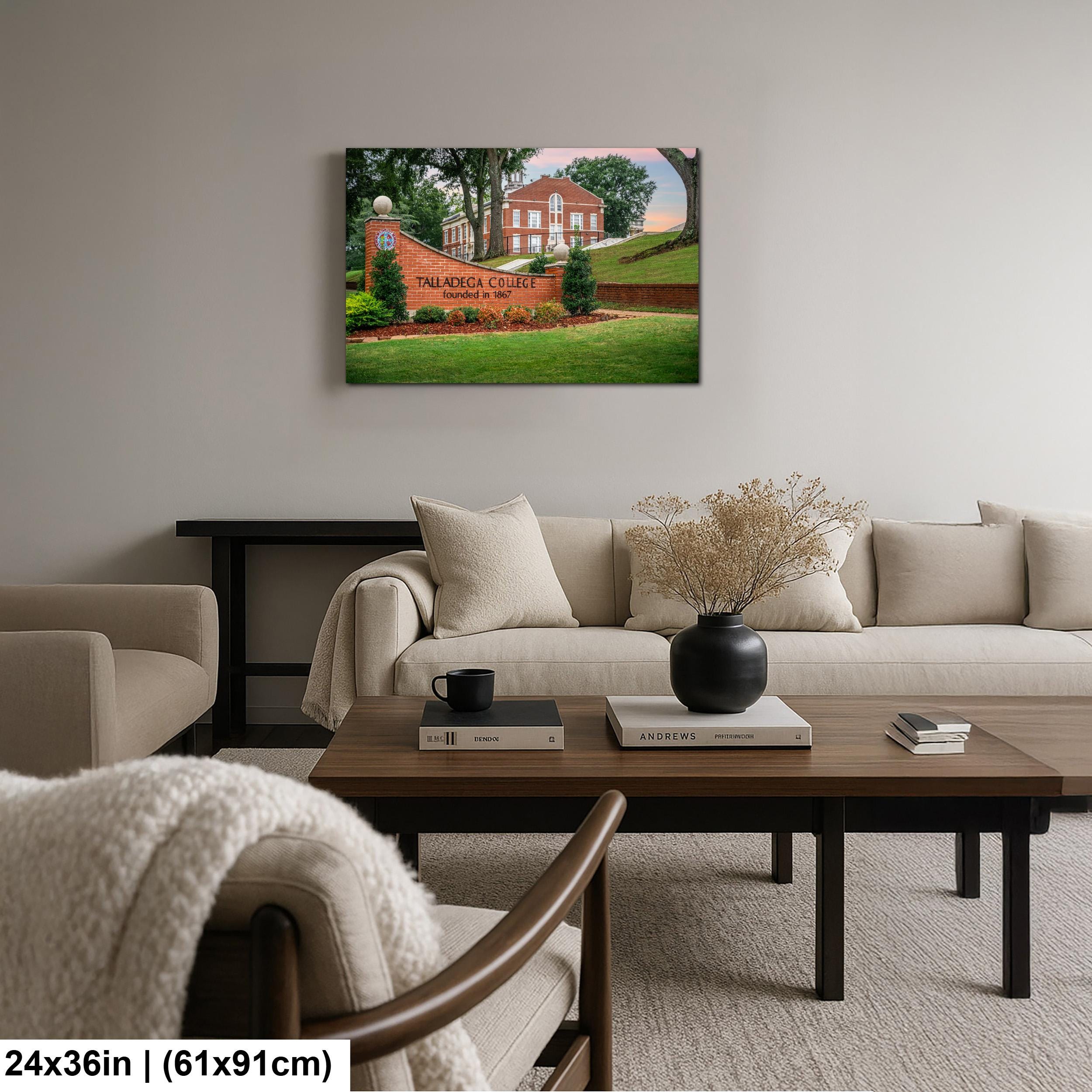 Talladega College HBCU Entrance, Alabama, Photography Print, Historic Campus Architecture, Southern Heritage Wall Décor