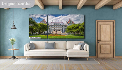 Empire State Majesty: The New York State Capitol in Albany Print Wall Art Architectural Skyline Photography Aluminum/Acrylic/Metal/Canvas