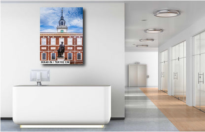 George Washington Statue Print: Independence Hall, Philadelphia Wall Art