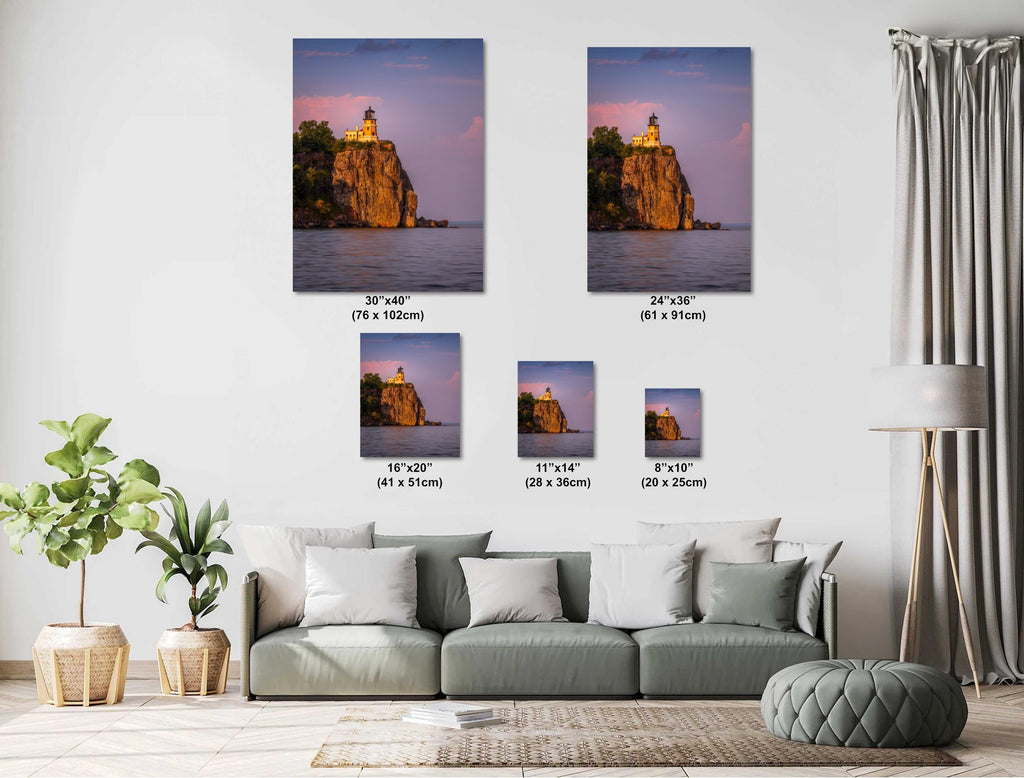 Split Rock Lighthouse Sunset Minnesota North Shore Photography Wall Art