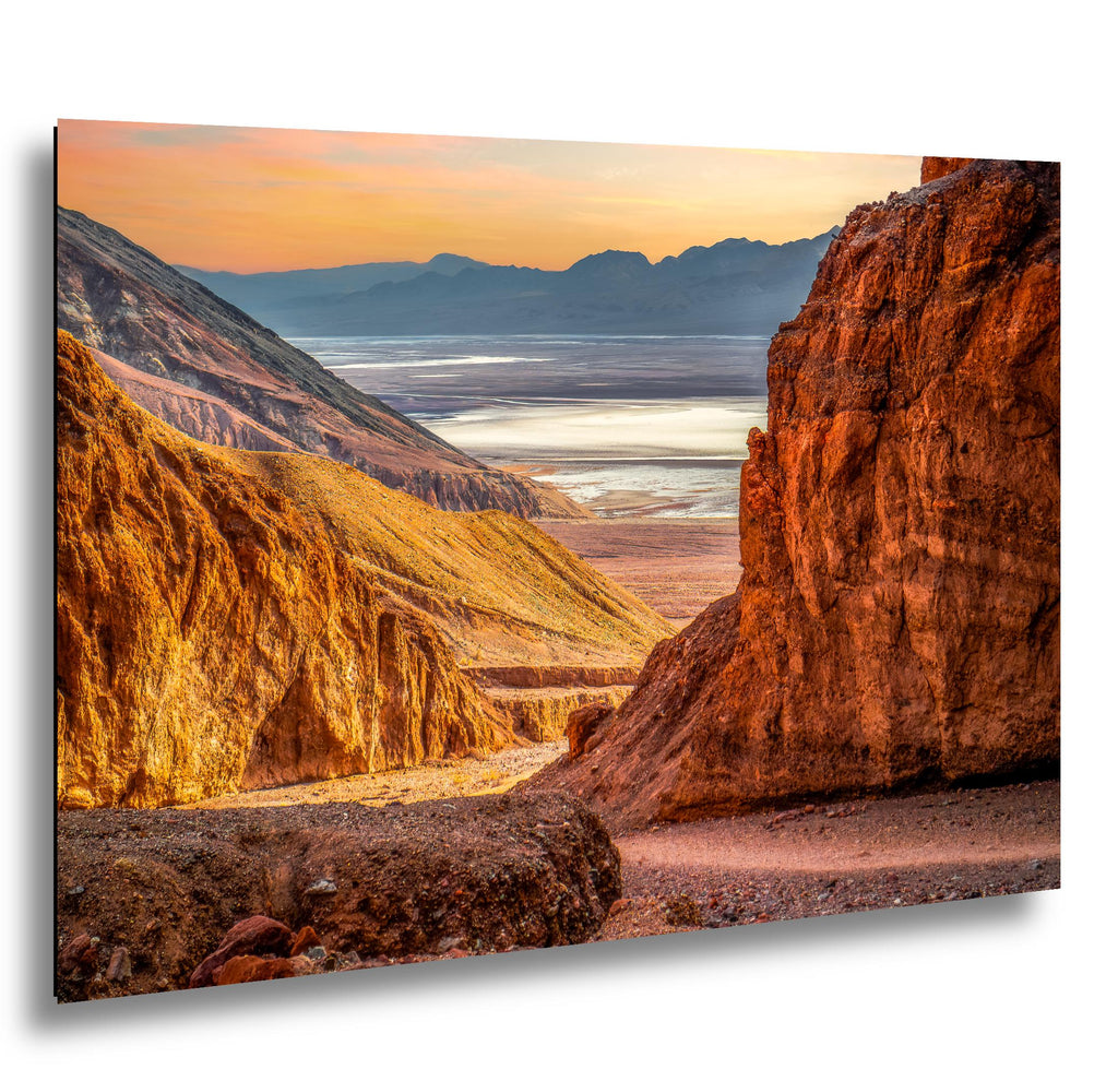 Golden Canyon Overlook at Sunset, Death Valley National Park California Photography Print