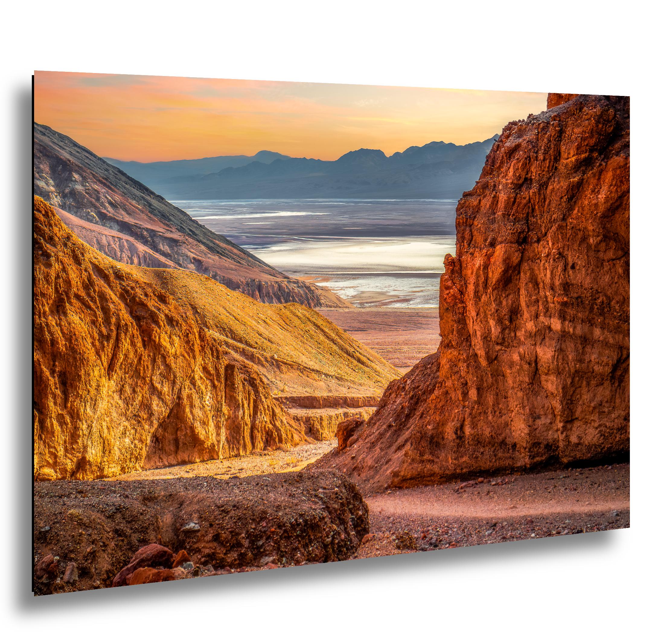 Golden Canyon Overlook at Sunset, Death Valley National Park California Photography Print