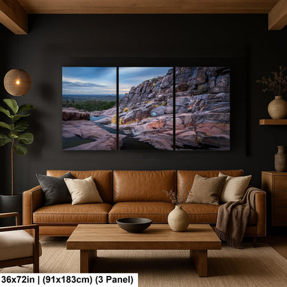 Arizona Petroglyph Print: Superstition Mountains Rock Art Wall Decor