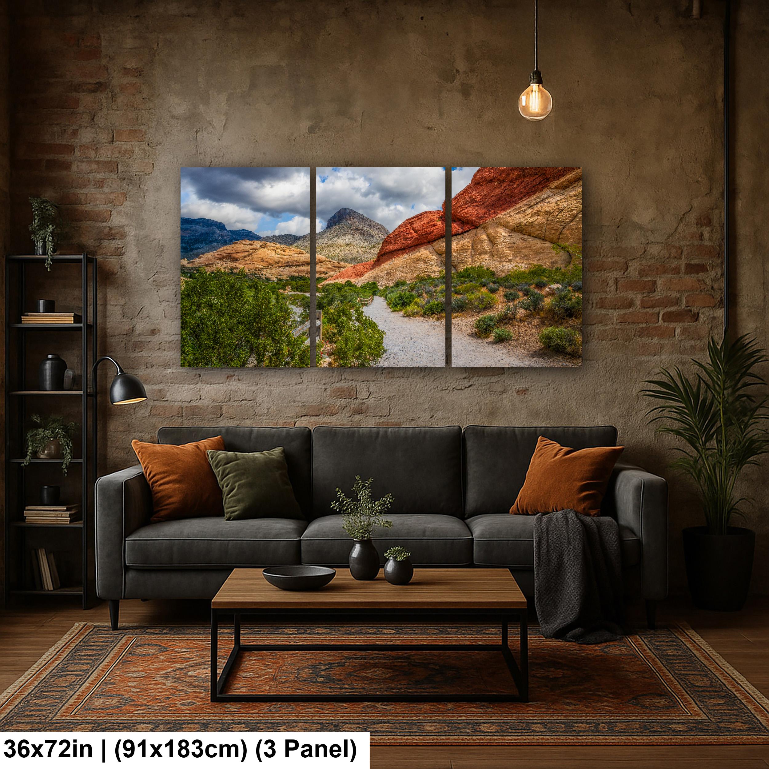 Painted Sandstone: Red Rock Canyon Las Vegas Nevada Photography Wall Art