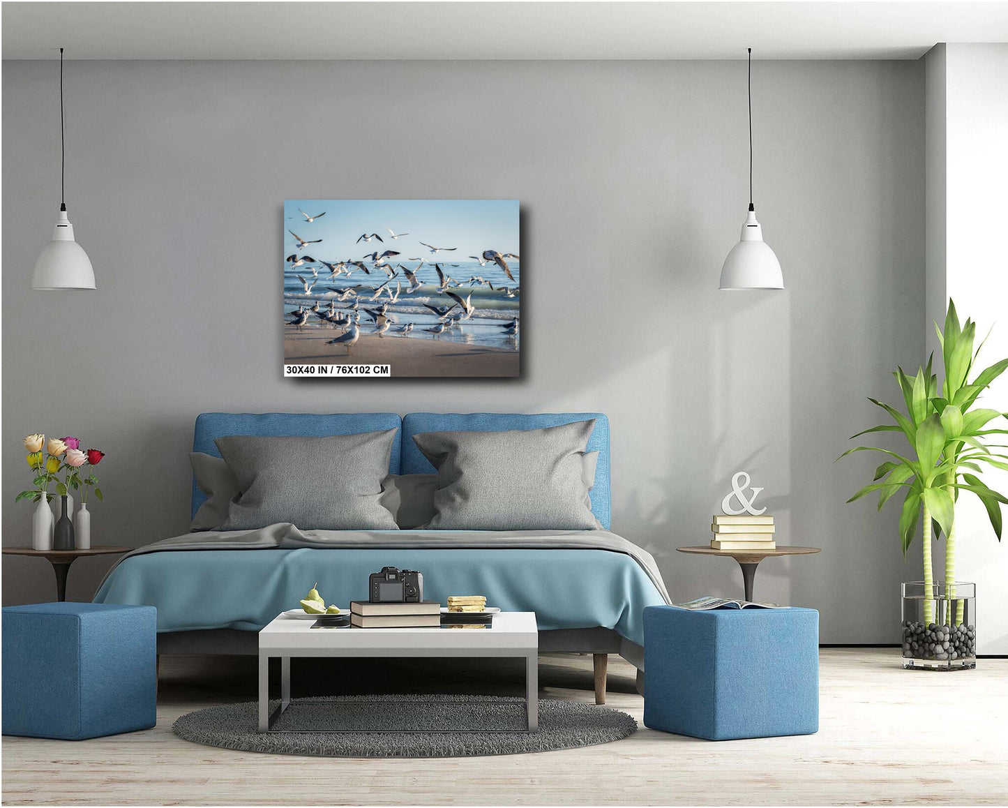 Seagulls of Anna Maria Island Beach, Florida Print Wall Art Bird Wildlife Photography Aluminum/Acrylic/Metal/Canvas Coastal Seascape Decor