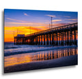Shoreline Pier: Newport Beach California Ocean Sunset Photography Wall Art