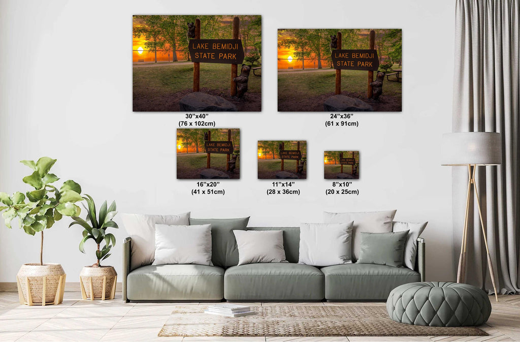 Lake Bemidji State Park Sunset: Minnesota Forest Photography Wall Art