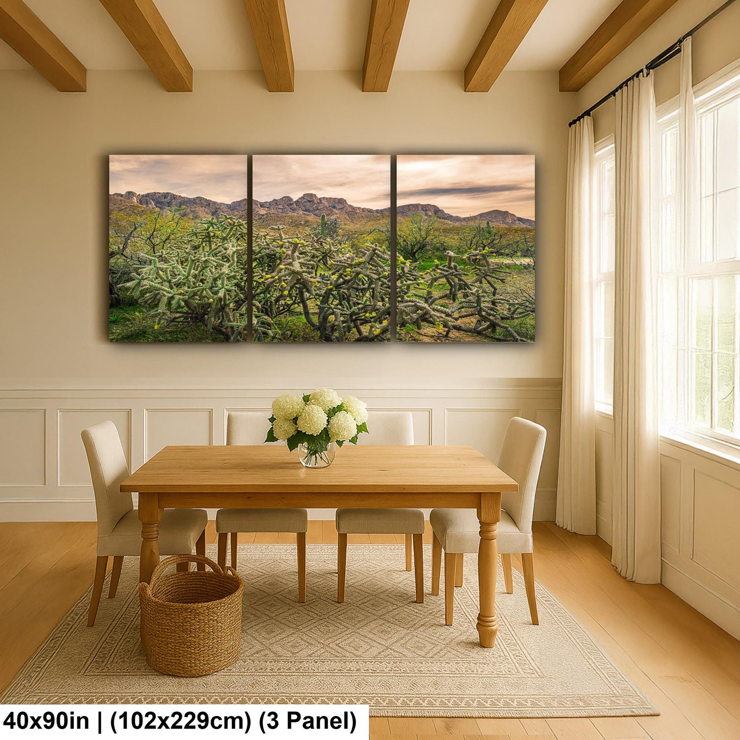 Catalina State Park Blooming Cholla - Tucson Arizona Desert Mountains Photography Print