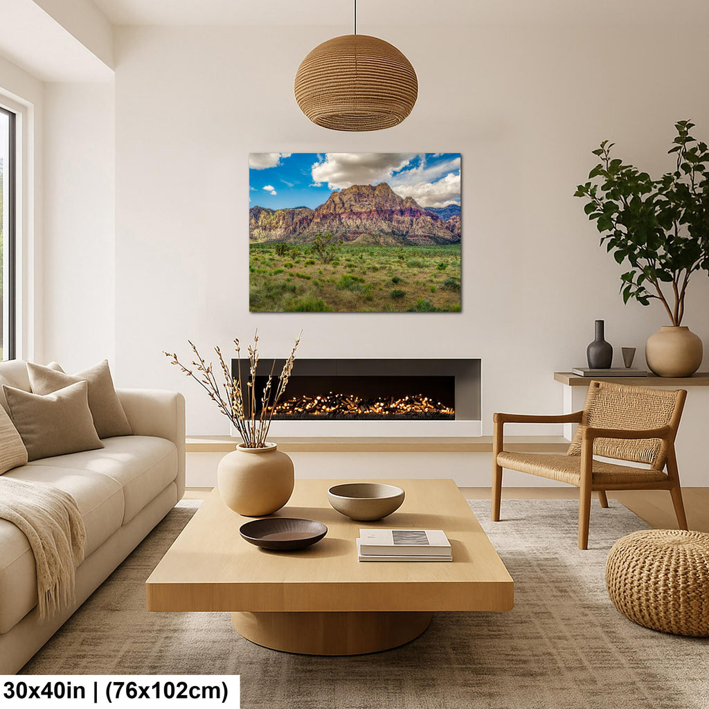Crimson Sandstone Peak: Red Rock Canyon Las Vegas Nevada Photo Wall Art