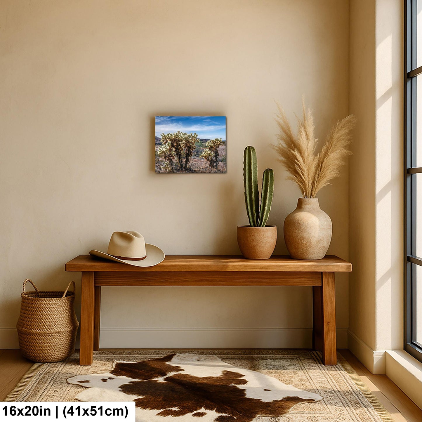 Teddy Bear Cholla Cactus Sonoran Desert Arizona Photography Print, Southwest Wall Art