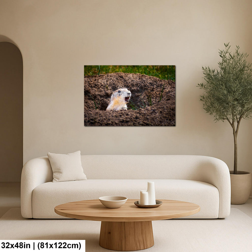 Burrow Scout: Prairie Dog Devils Tower Wyoming Wildlife Photo Wall Art