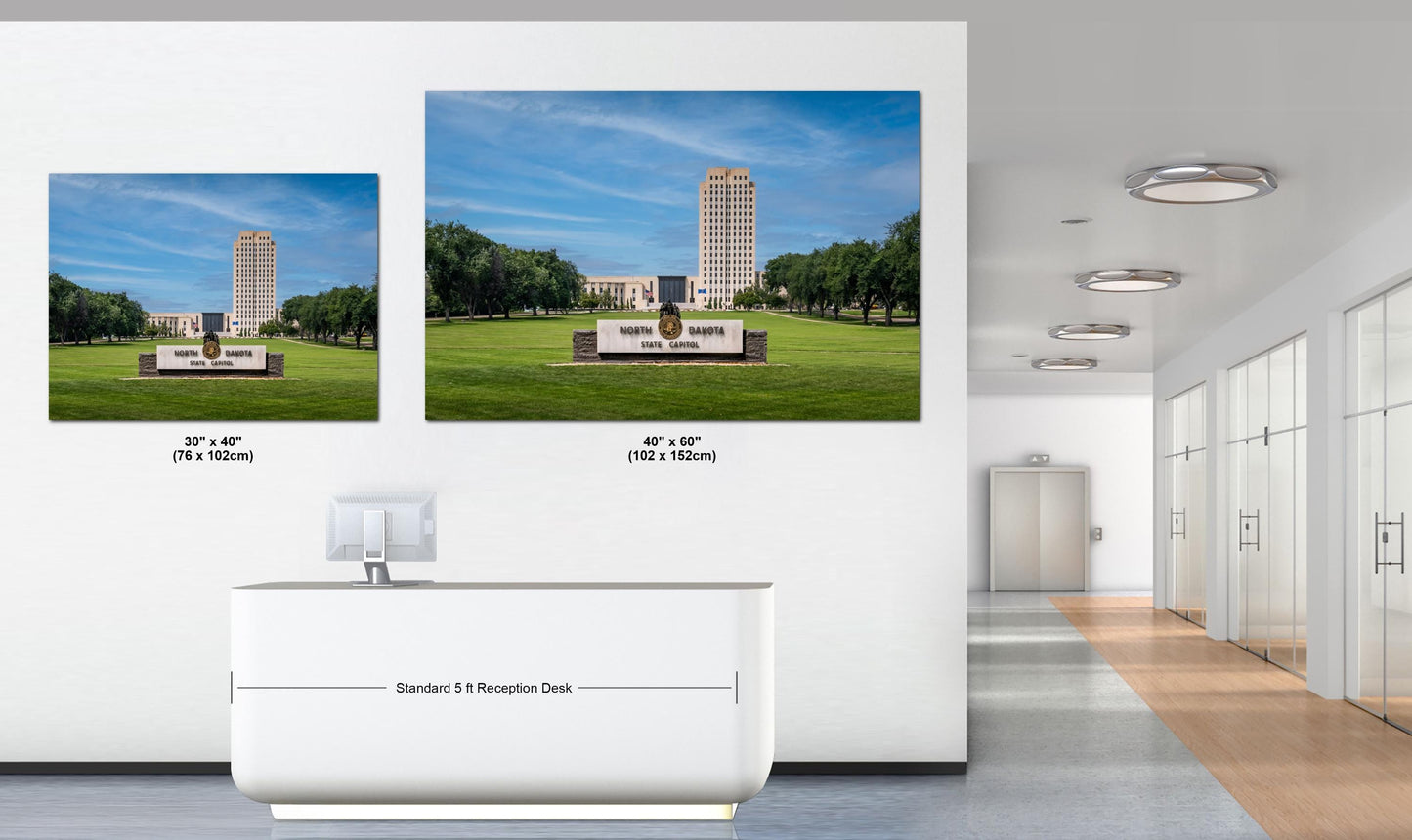 North Dakota State Capitol Tower, Bismarck Skyscraper Design Photography Wall Art