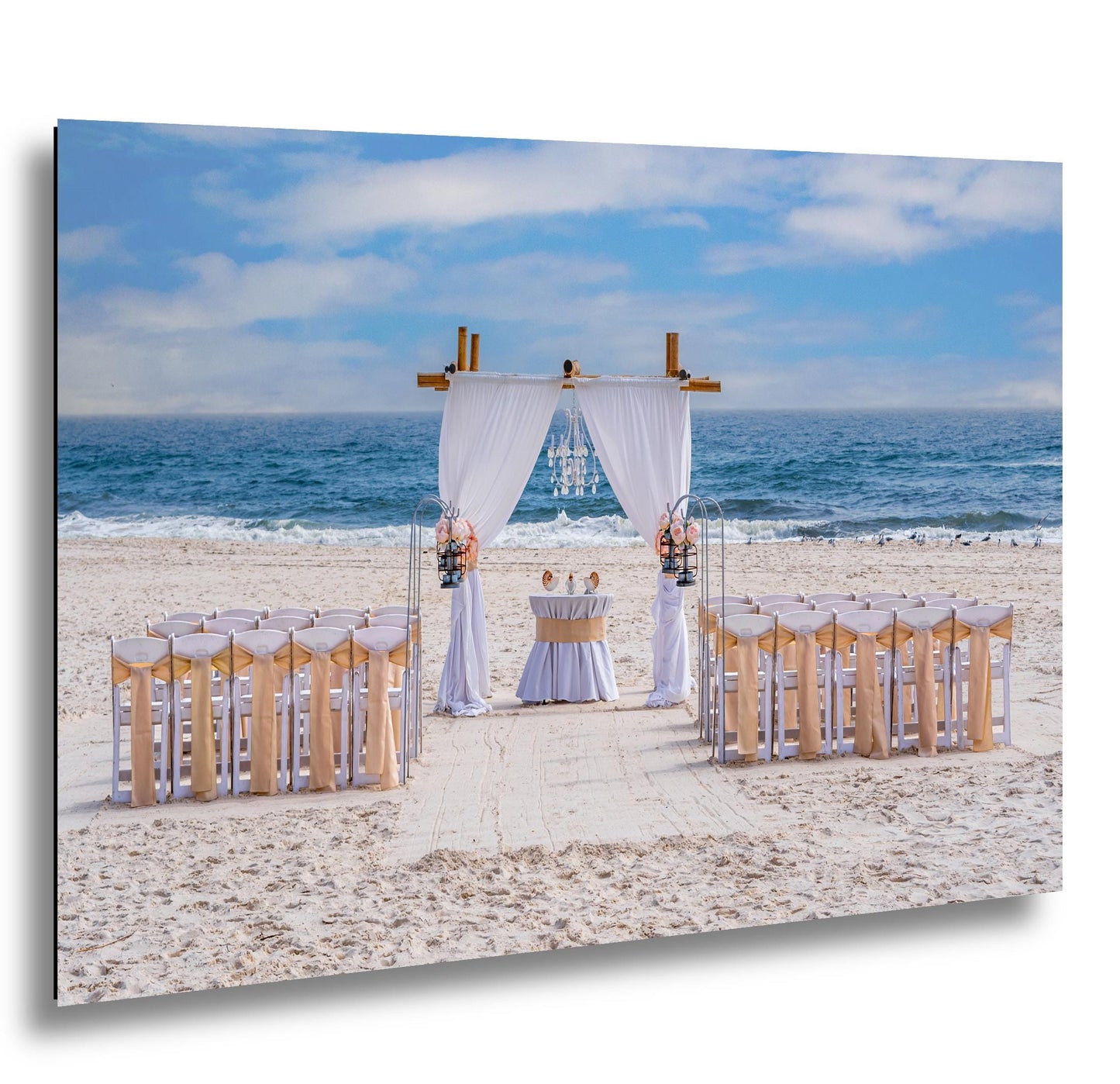 Beach Wedding Ceremony Setup, Gulf Shores Alabama, Photography Print Wall Art